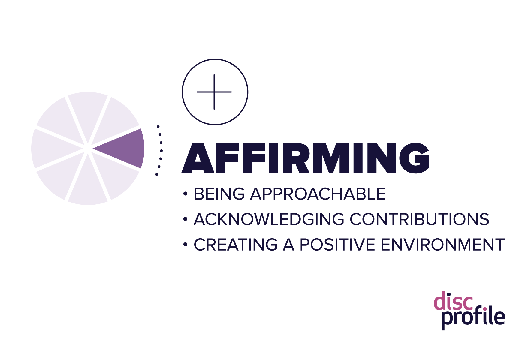 Affirming Leaders (DiSC Si and iS style) are approachable, they acknowledge contributions, and they create a positive environment.