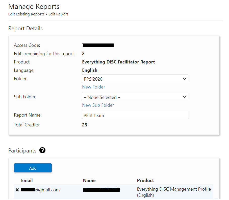 EPIC: Manage reports