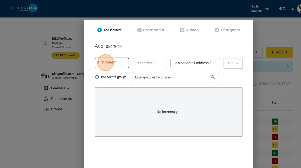 Catalyst help: adding learners one by one