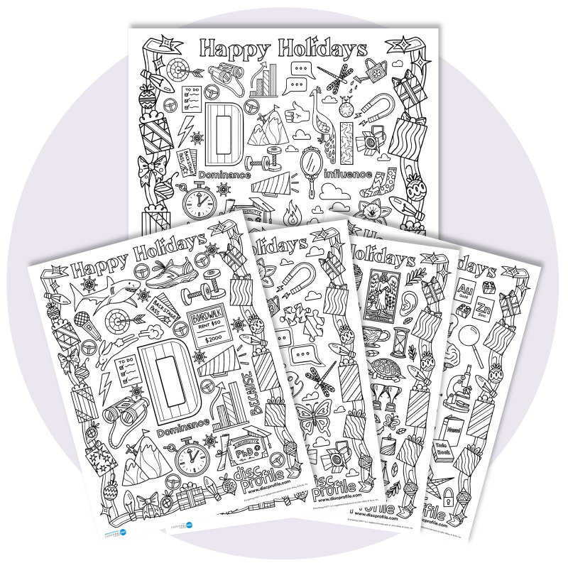 Everything DiSC holiday coloring book