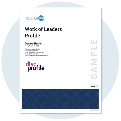 Everything DiSC Work of Leaders® Profile - DiSC Profile